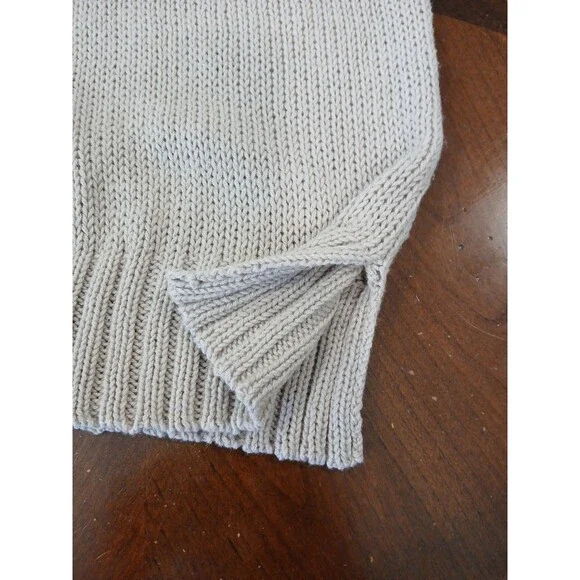 Wooden Ships Shaker Knit Sweater Womens Size XS/S Beige Crewneck Cozy Cotton Bld - Picture 11 of 11